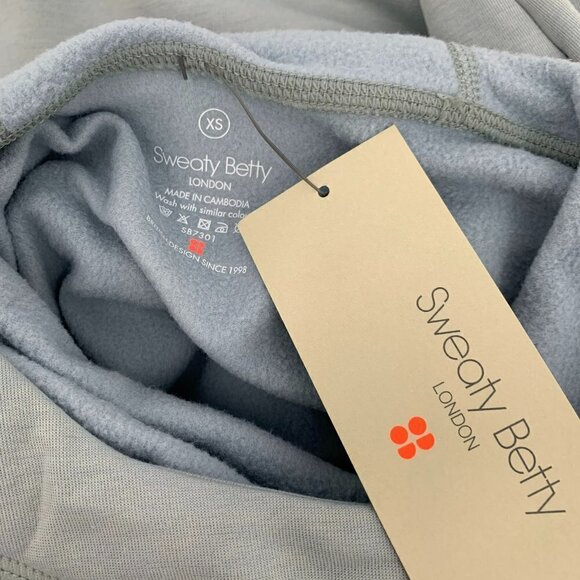 Sweaty Betty Galvanise Running Hoodie Mirage Green sweatshirt shirt new X-Small - Picture 5 of 6